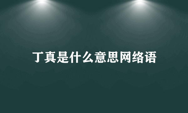 丁真是什么意思网络语