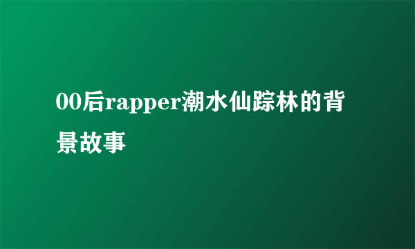 00后rapper潮水仙踪林的背景故事