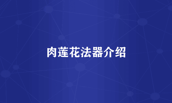 肉莲花法器介绍