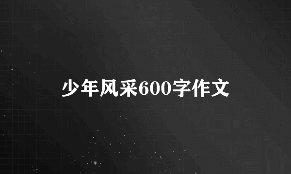 少年风采600字作文