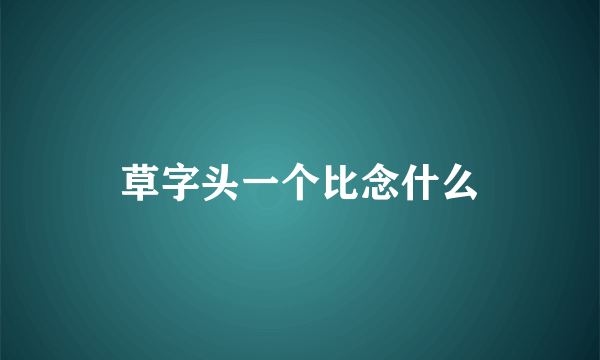 草字头一个比念什么