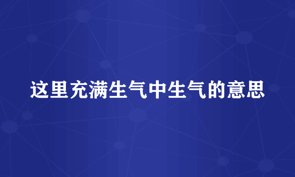 这里充满生气中生气的意思