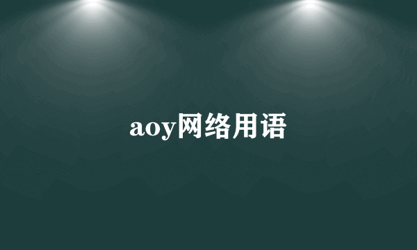 aoy网络用语