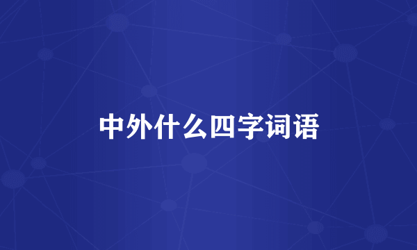 中外什么四字词语