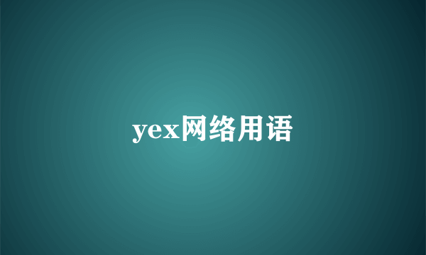 yex网络用语
