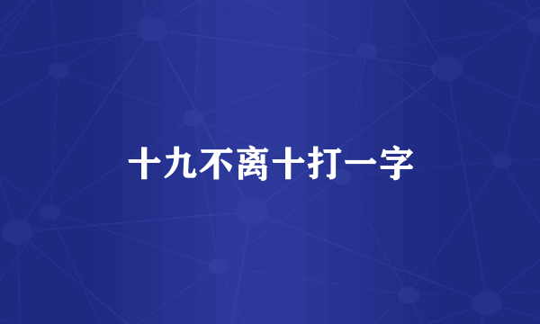 十九不离十打一字