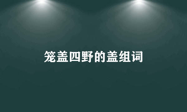 笼盖四野的盖组词