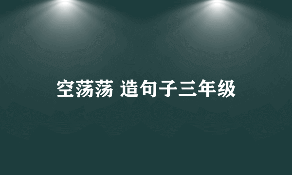 空荡荡 造句子三年级