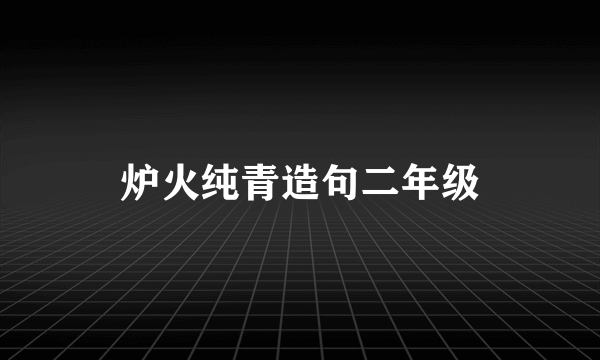 炉火纯青造句二年级