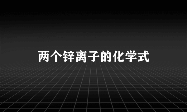 两个锌离子的化学式