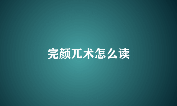 完颜兀术怎么读