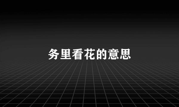 务里看花的意思