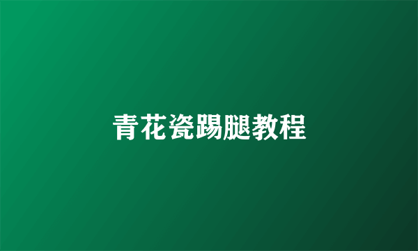 青花瓷踢腿教程