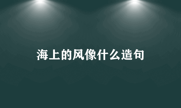 海上的风像什么造句