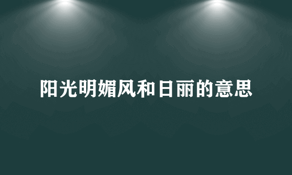 阳光明媚风和日丽的意思