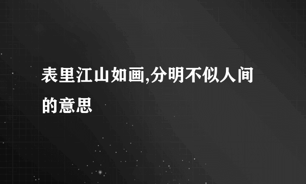表里江山如画,分明不似人间的意思