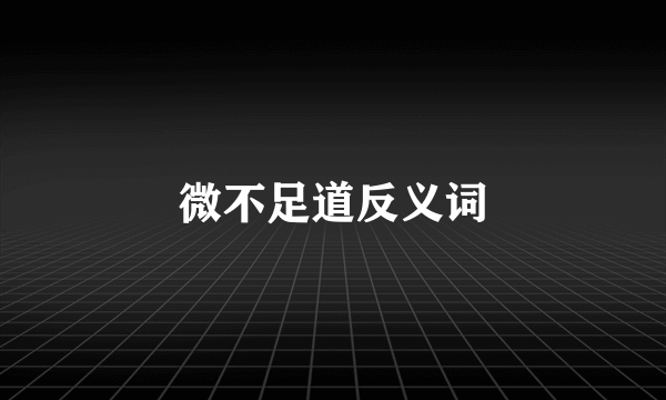 微不足道反义词