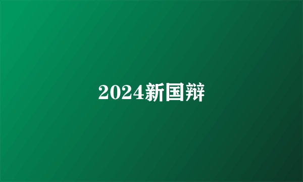 2024新国辩