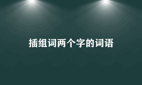 插组词两个字的词语