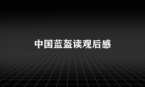 中国蓝盔读观后感