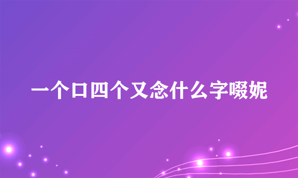 一个口四个又念什么字啜妮