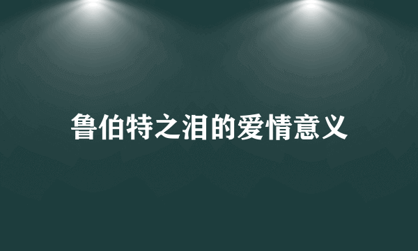 鲁伯特之泪的爱情意义