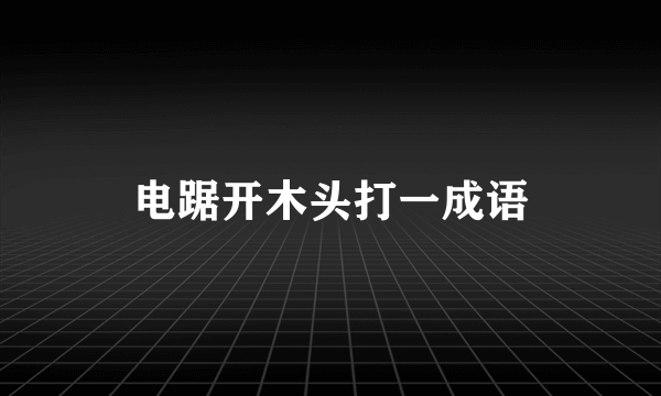 电踞开木头打一成语