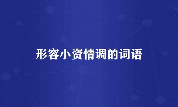 形容小资情调的词语