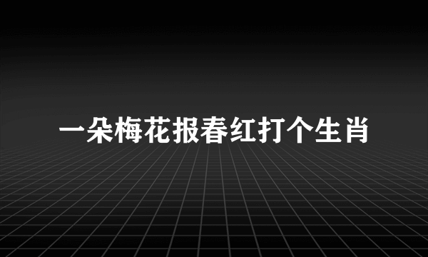 一朵梅花报春红打个生肖