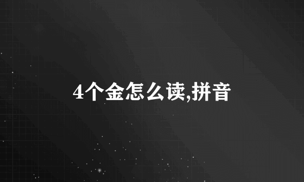 4个金怎么读,拼音
