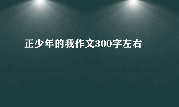 正少年的我作文300字左右