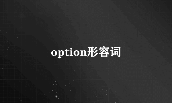 option形容词