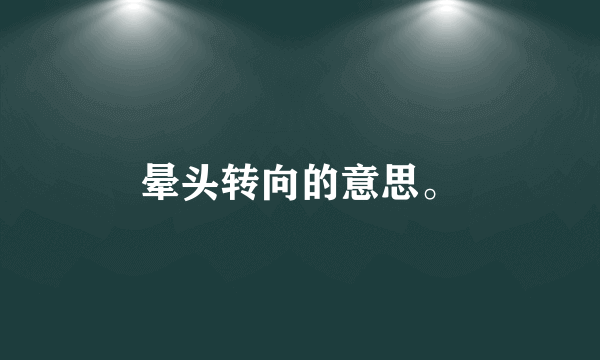 晕头转向的意思。