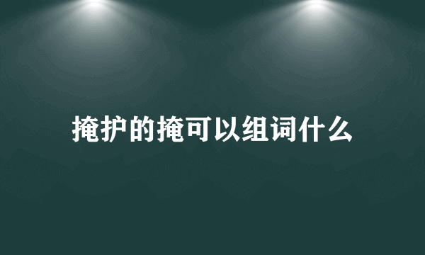 掩护的掩可以组词什么