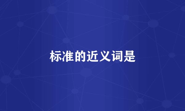 标准的近义词是