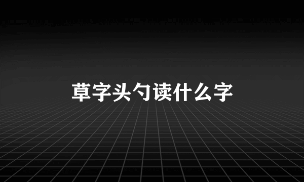 草字头勺读什么字