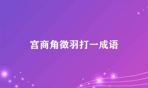宫商角徵羽打一成语