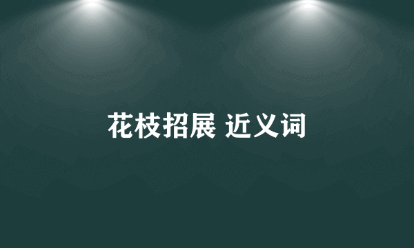 花枝招展 近义词