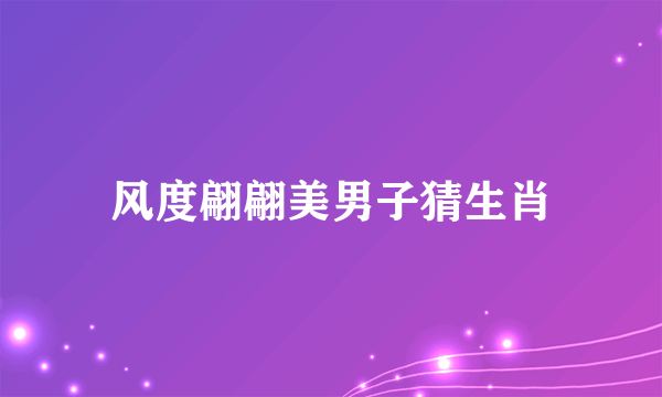 风度翩翩美男子猜生肖