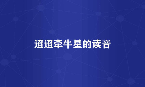迢迢牵牛星的读音
