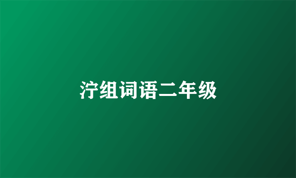 泞组词语二年级