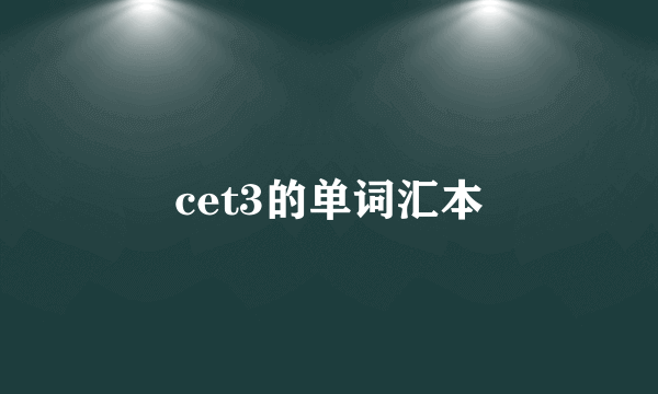 cet3的单词汇本