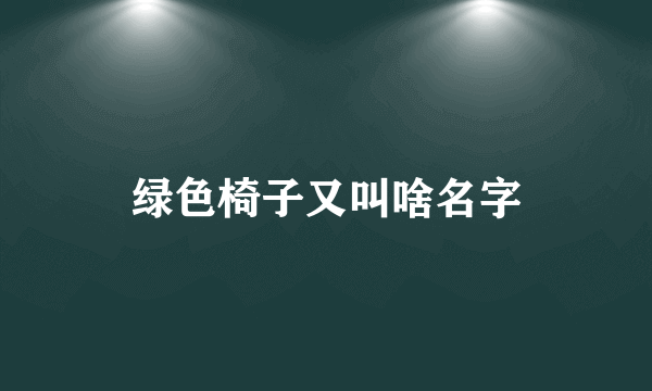 绿色椅子又叫啥名字