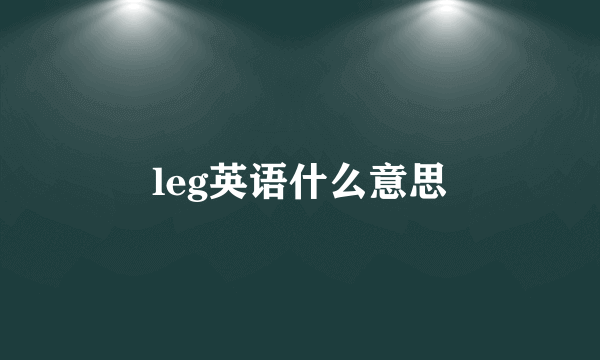 leg英语什么意思