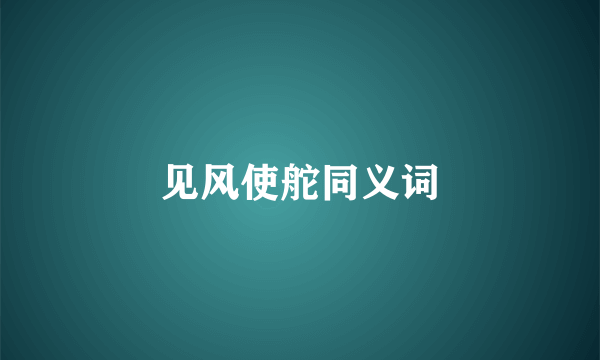 见风使舵同义词