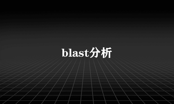 blast分析