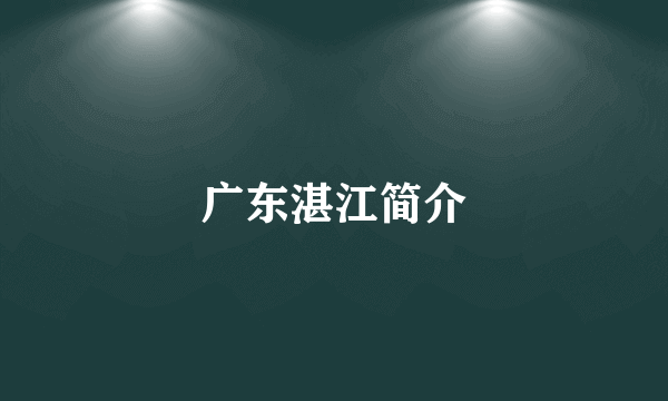 广东湛江简介