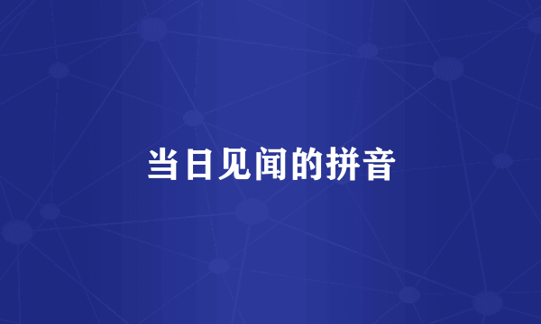 当日见闻的拼音