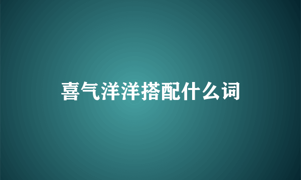 喜气洋洋搭配什么词