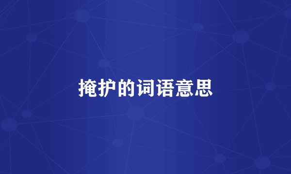 掩护的词语意思